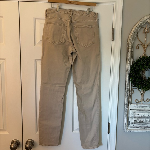 Old Navy Men’s Slim Five 5 Pocket Pants Light Khaki 32x34 Straight Leg Twill - Picture 9 of 10